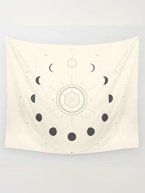 Moon Phases Light Wall Tapestry by Nayla
Smith 36”x28”  NEW